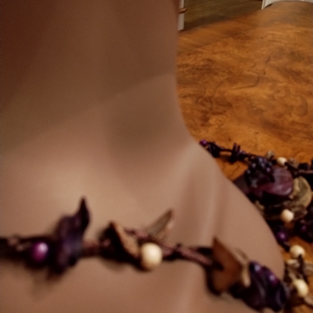SALE: #Ethereal Nature-Inspired Wooden pre-owned Necklace - Picture 2 of 6